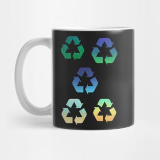 Ombre Faux Glitter Recycle Symbol Pack Mug